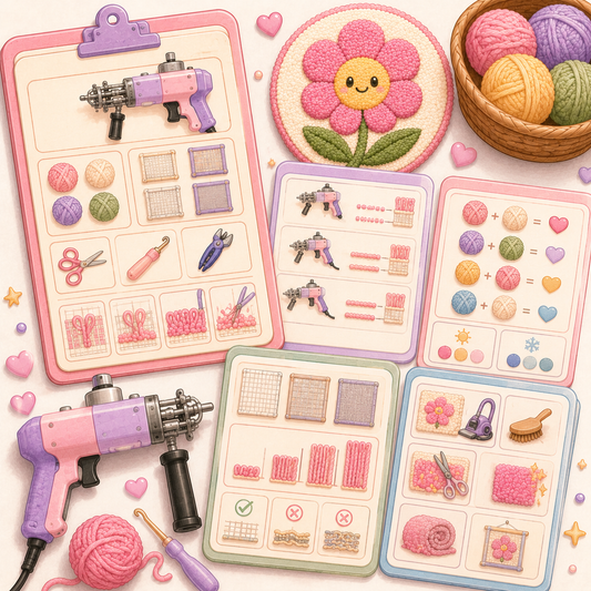 Rug Tufting Quick Reference Sheets