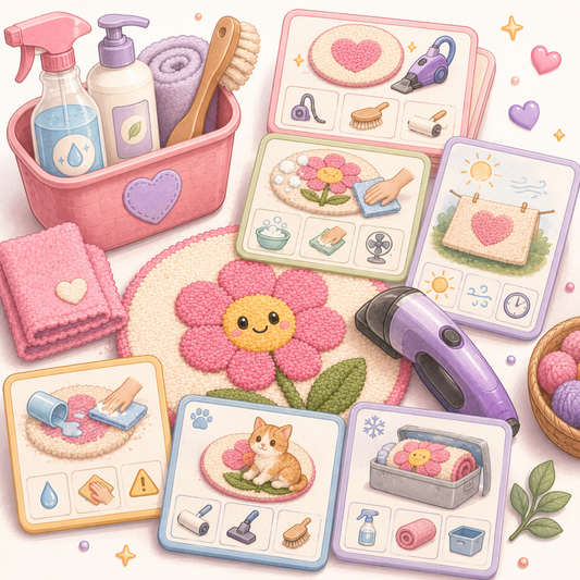 Rug Tufting Care & Cleaning Notes